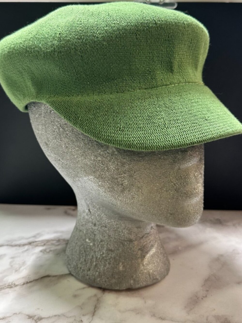Kangol Bamboo Mau Cap Mens Size Small Green Newsboy Elastic Hip Hop Streetwear